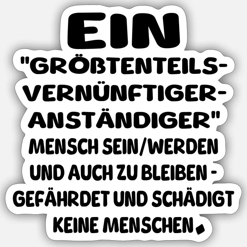 Mensch sein werden bleiben Sticker Größe S (10 x 10 cm)