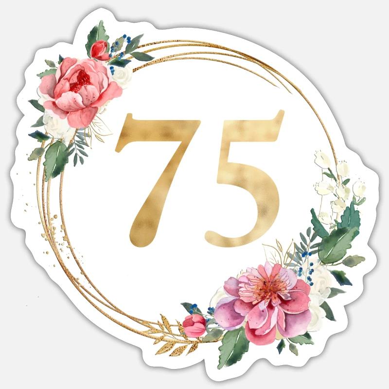 75! Customisable Sticker size S (10 x 10 cm)