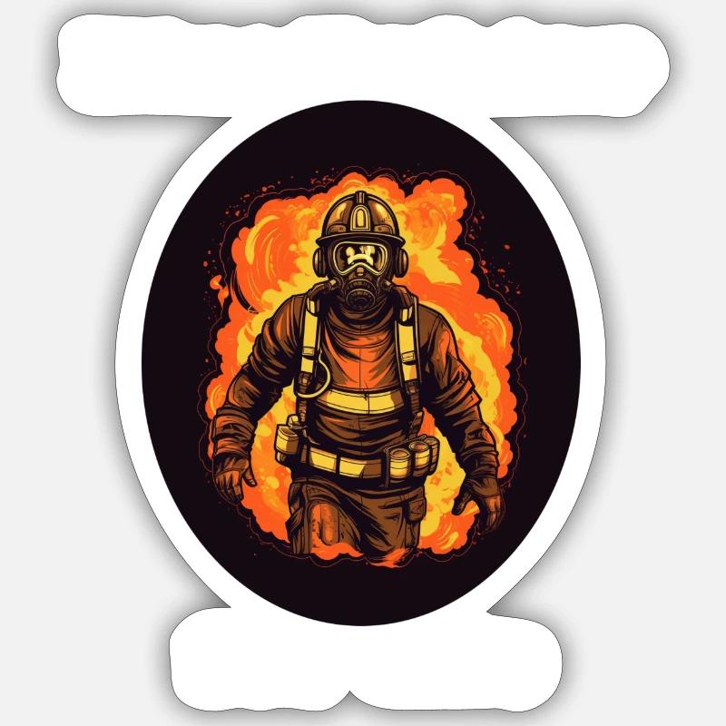 Firefighter for life white - Sticker size S (10 x 10 cm) - white matte