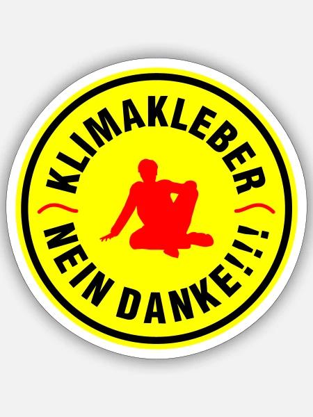Klimakleber Nein Danke - Sticker Größe S (10 x 10 cm) - Mattweiß