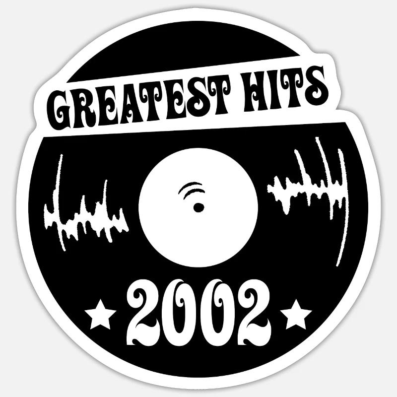 Millésime 2002 - Sticker taille S (10 x 10 cm) - blanc mat