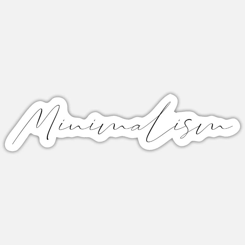 Minimalism - Sticker size S (10 x 10 cm) - white matte