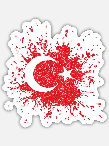 Türkei - Sticker Größe S (10 x 10 cm) - Mattweiß