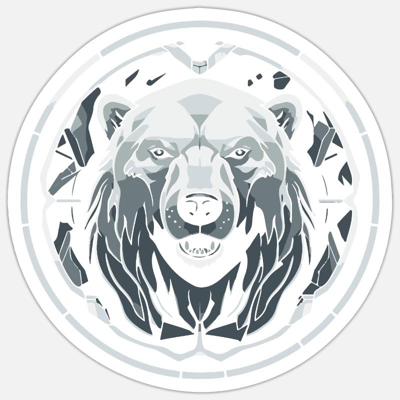 Eisbär - Sticker Größe S (10 x 10 cm) - Mattweiß