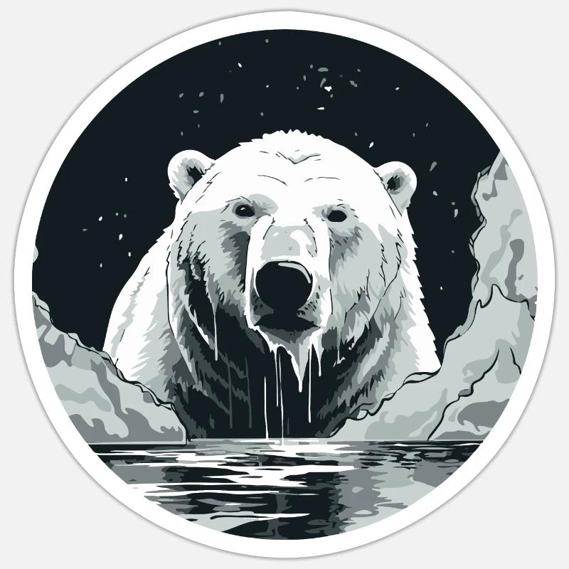 Polar bear - Sticker size S (10 x 10 cm) - white matte