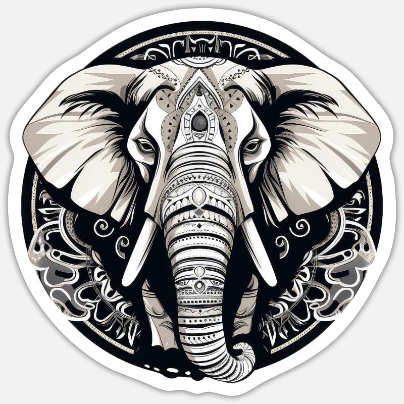 Elephant - Sticker size S (10 x 10 cm) - white matte