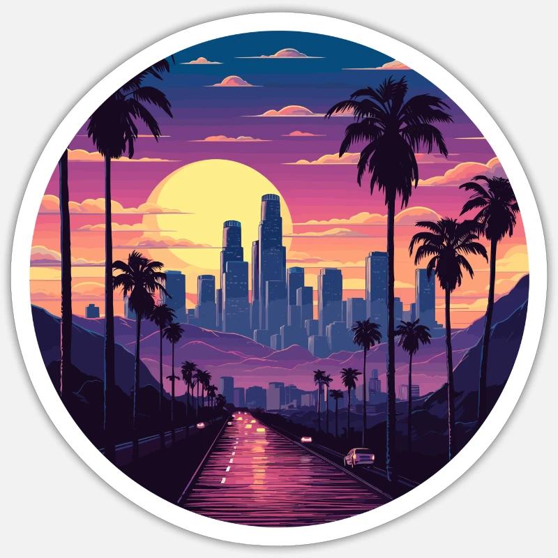 Miami - Sticker size S (10 x 10 cm) - white matte