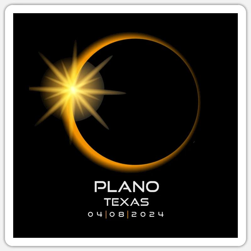Plano Texas Eclipse 2024 Souvenir April 8 Cool Sticker size S (10 x 10 cm)