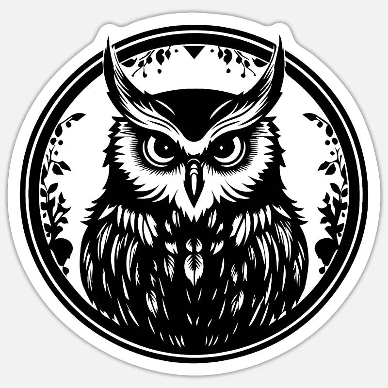 Eule Eulen Vogel Vögel Sticker Größe S (10 x 10 cm)