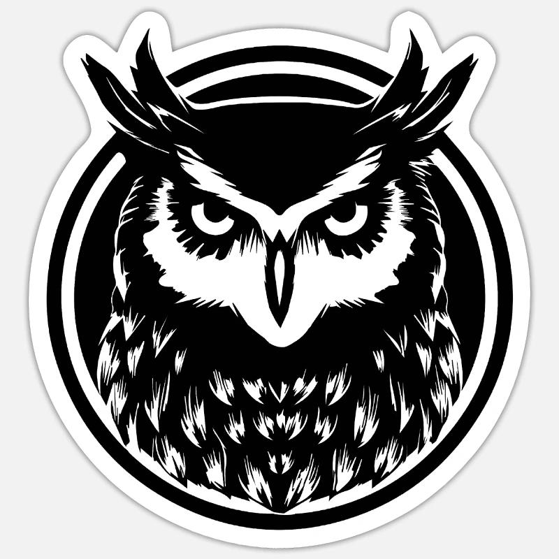 Eule Eulen Vogel Vögel Sticker Größe S (10 x 10 cm)