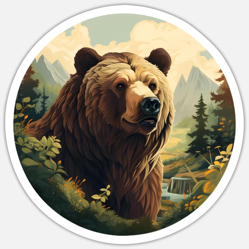 Bear's Realm - Sticker size S (10 x 10 cm) - white matte
