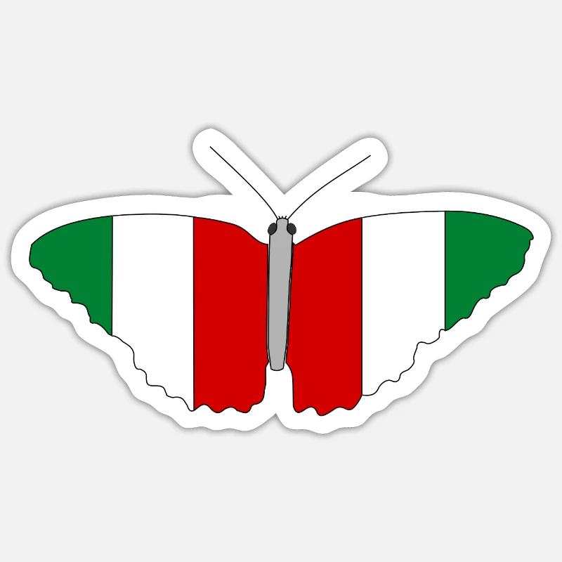 Farfalla Italia - Sticker taille S (10 x 10 cm) - blanc mat
