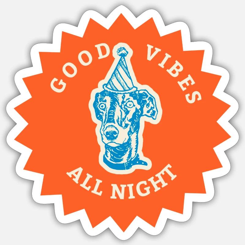 Gute Stimmung - Sticker Größe S (10 x 10 cm) - Mattweiß