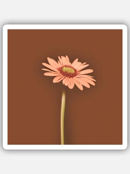 Flower Totebag - Sticker Größe S (10 x 10 cm) - Mattweiß