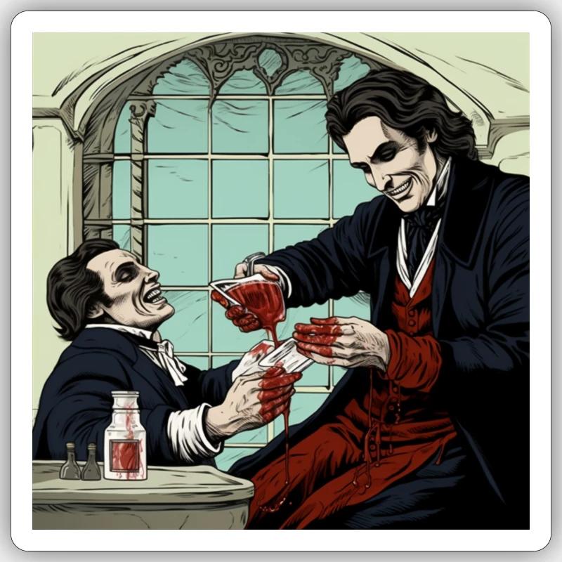 Comic style Vampire 2 Sticker Größe S (10 x 10 cm)