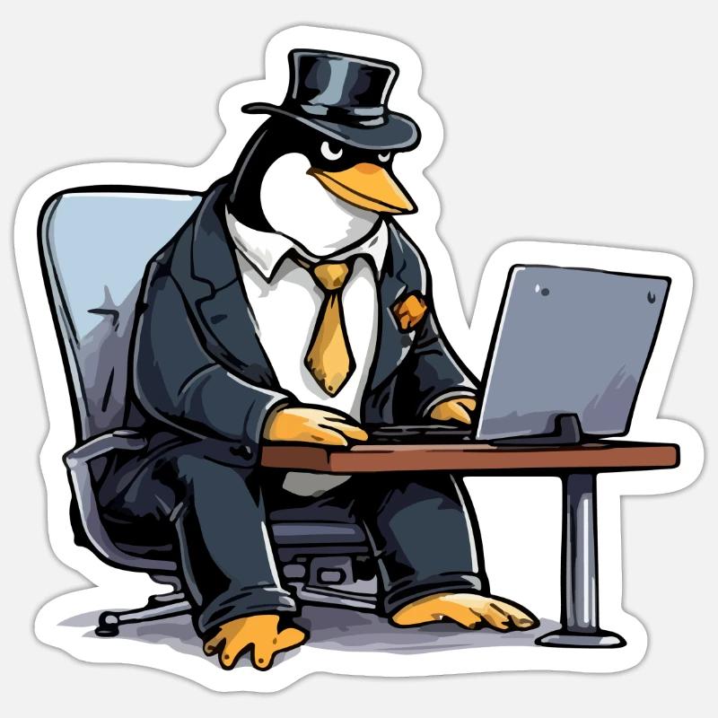 Kolo der Computerpinguin Sticker Größe S (10 x 10 cm)