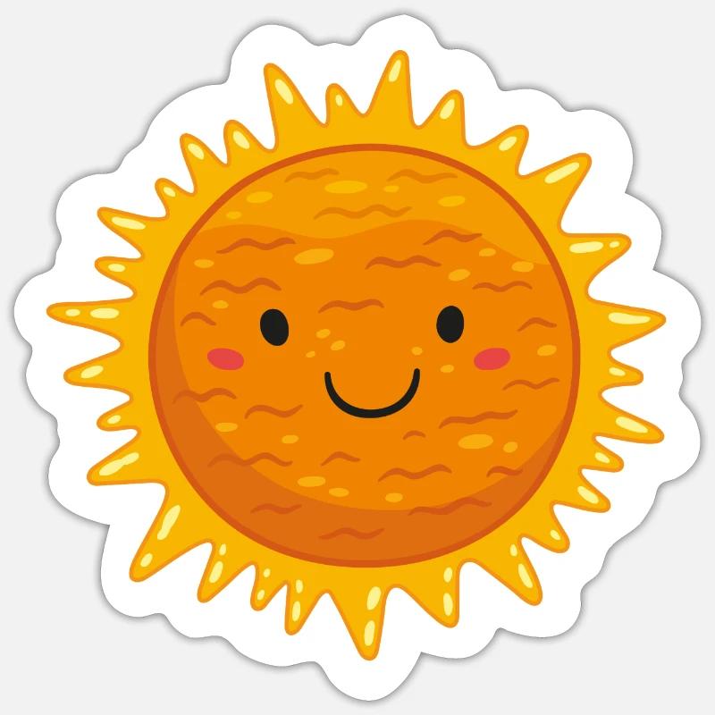 Sommer - Sticker Größe S (10 x 10 cm) - Mattweiß