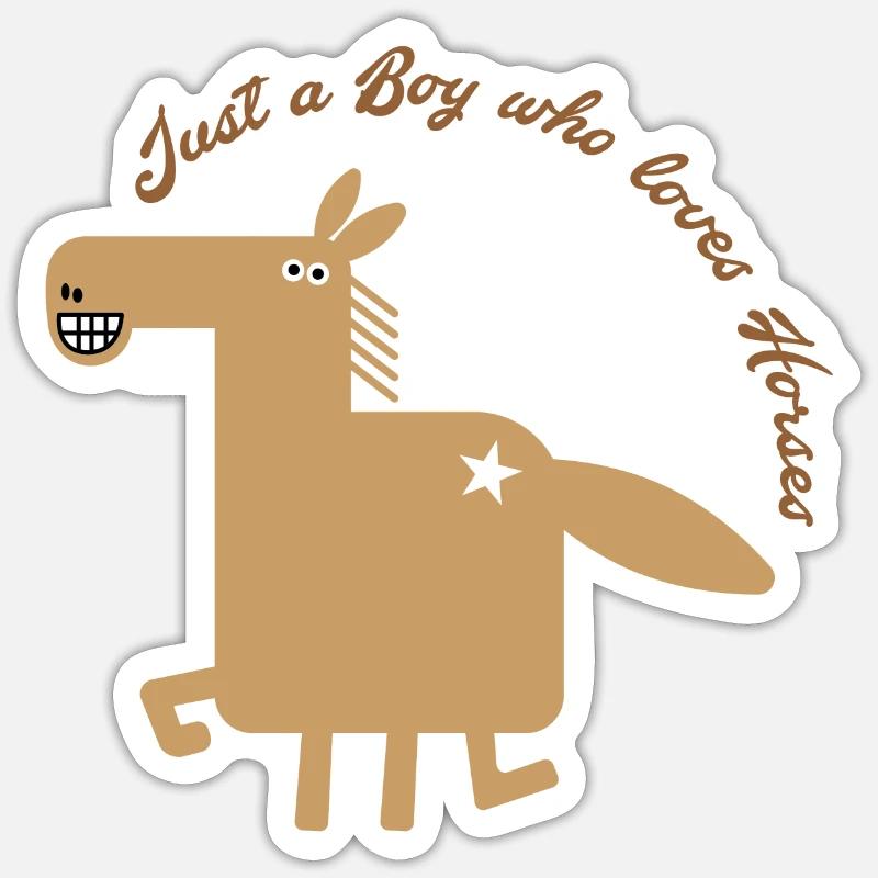 Pferde - Sticker Größe S (10 x 10 cm) - Mattweiß