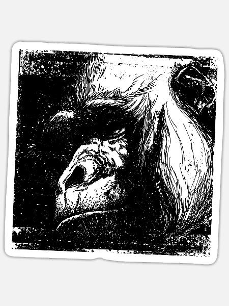 Wildtiere - Sticker Größe S (10 x 10 cm) - Mattweiß