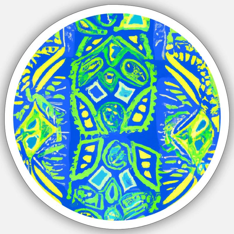 "Unity in Patterns: Celebrating Kitenge Culture" - Sticker Größe S (10 x 10 cm) - Mattweiß