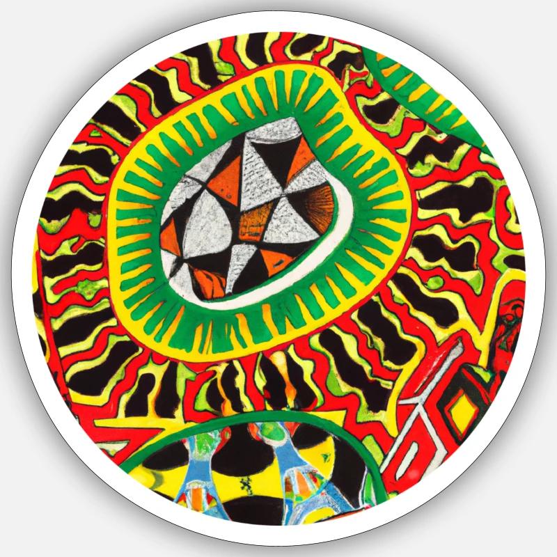 Kitenge-Style! - Sticker Größe S (10 x 10 cm) - Mattweiß
