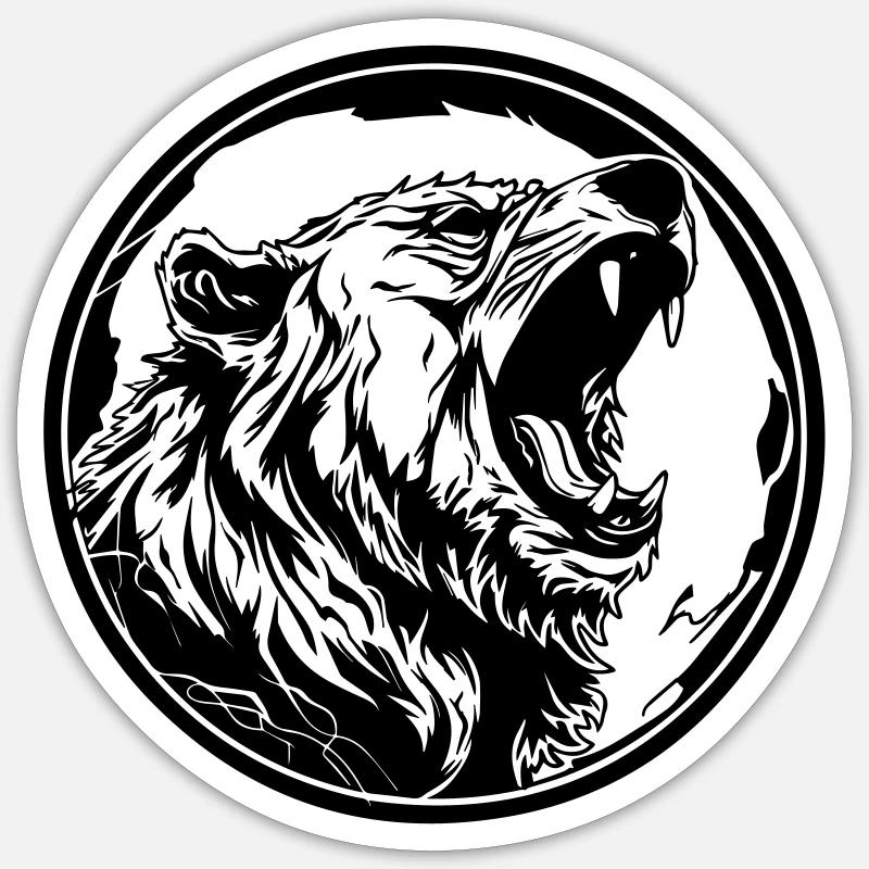 Grizzly Bear Sticker size S (10 x 10 cm)