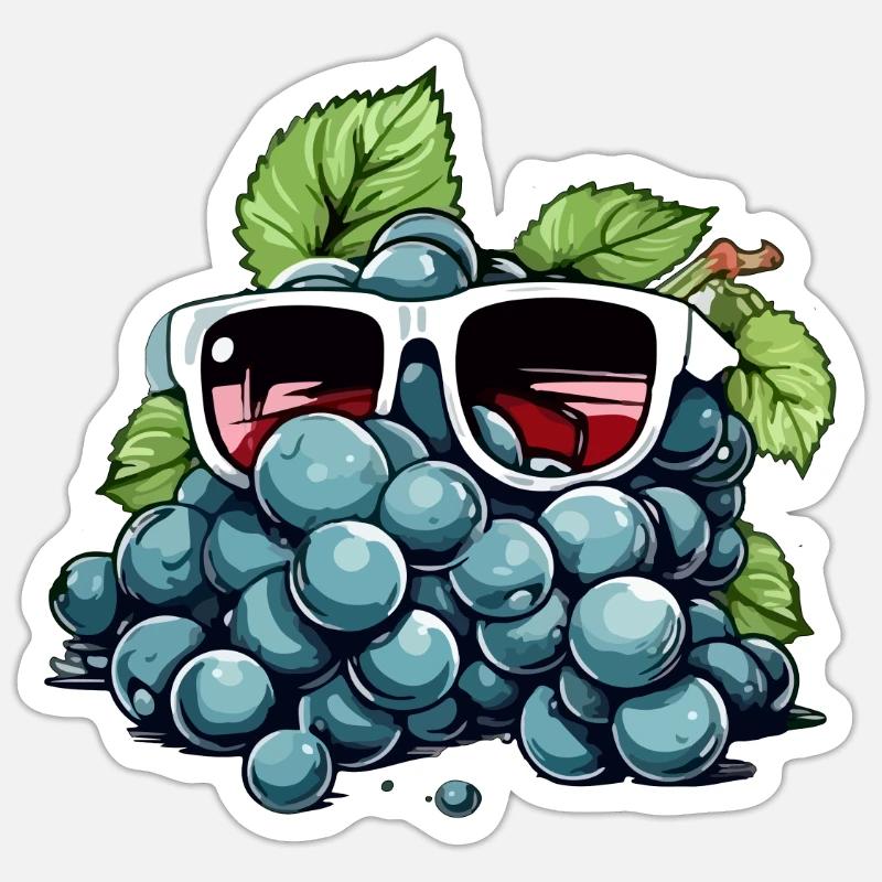 Grappe de raisin Eric Sticker taille S (10 x 10 cm)