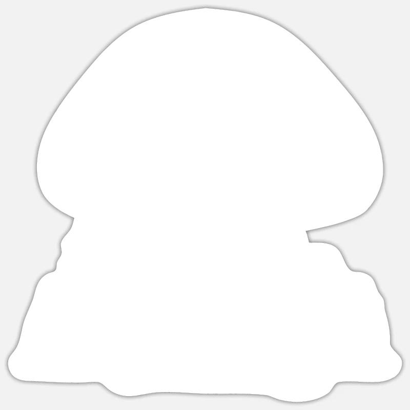 Champignon Cueilleur de champignons Champignons Champignons - Sticker taille S (10 x 10 cm) - blanc mat