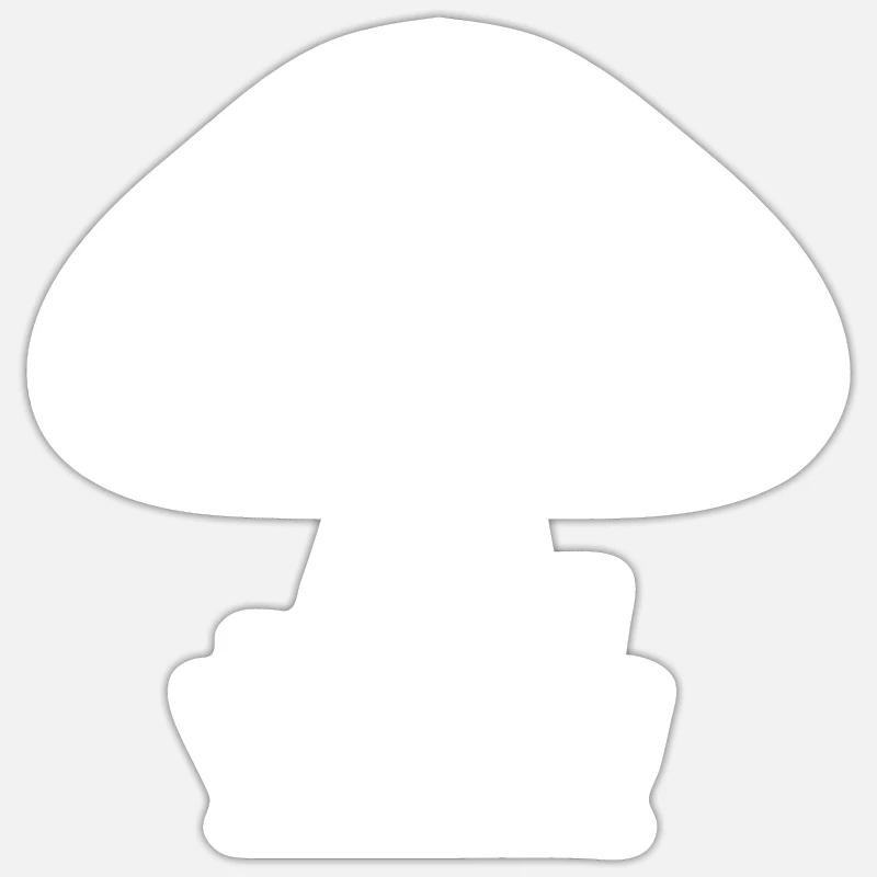 Champignon Cueilleur de champignons Champignons Champignons - Sticker taille S (10 x 10 cm) - blanc mat