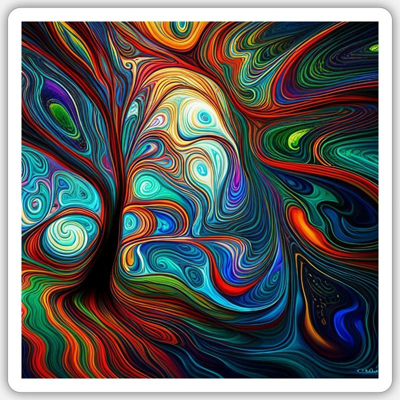 Psychedelic Dreams Sticker Größe S (10 x 10 cm)