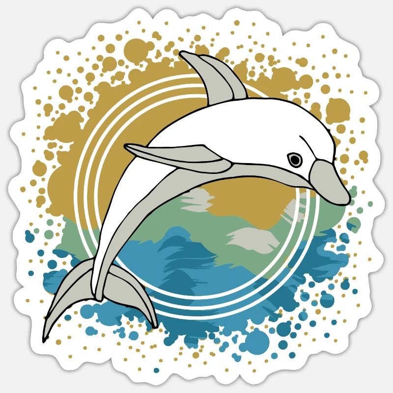 Dolphin Sticker size S (10 x 10 cm)