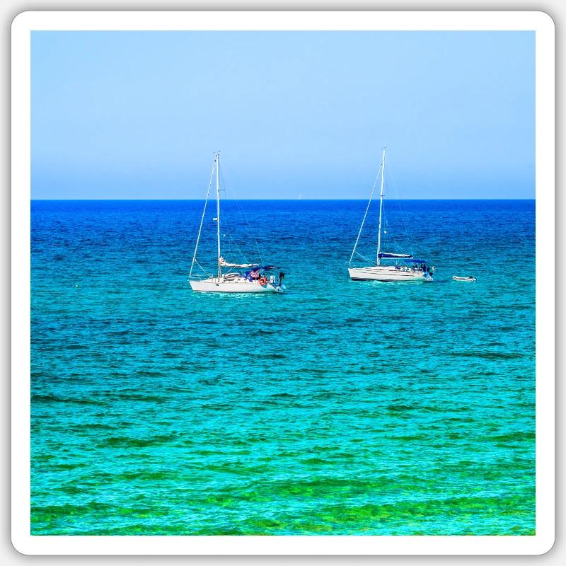 Summer Sailing - Sticker Größe S (10 x 10 cm) - Mattweiß