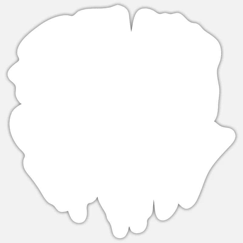 Restez effrayant - Sticker taille S (10 x 10 cm) - blanc mat