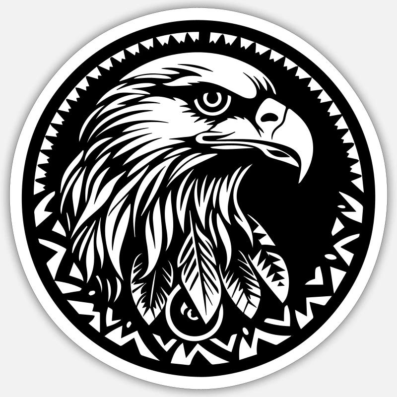 Eagle - Sticker size S (10 x 10 cm) - white matte