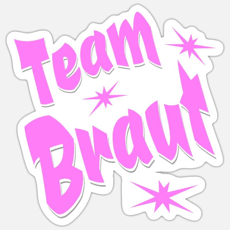 Team Bride - Sticker size S (10 x 10 cm) - white matte