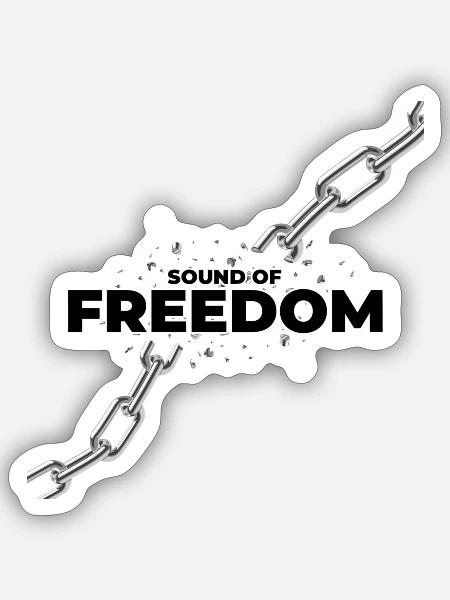 Klang der Freiheit - Sticker Größe S (10 x 10 cm) - Mattweiß