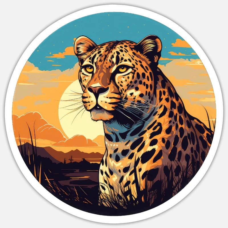 Leopard Sticker size S (10 x 10 cm)