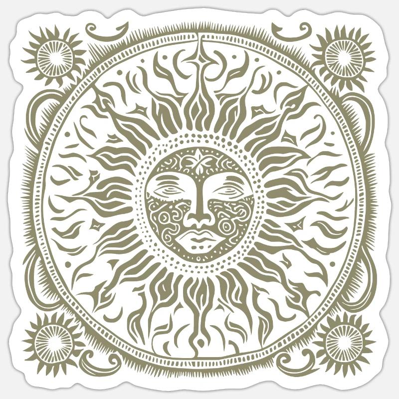 Sunburst Sticker size S (10 x 10 cm)