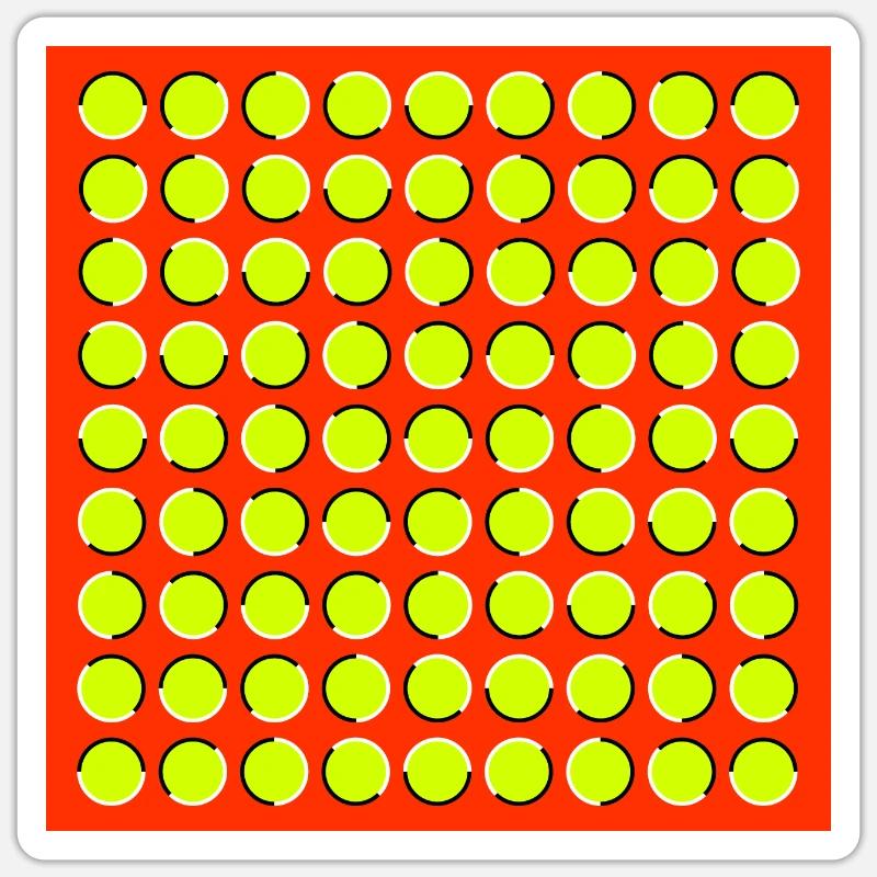 optical illusion - moving circles Sticker size S (10 x 10 cm)