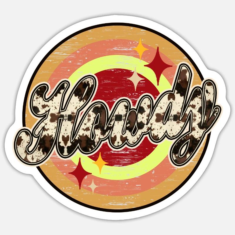 Howdy - Sticker size S (10 x 10 cm) - white matte