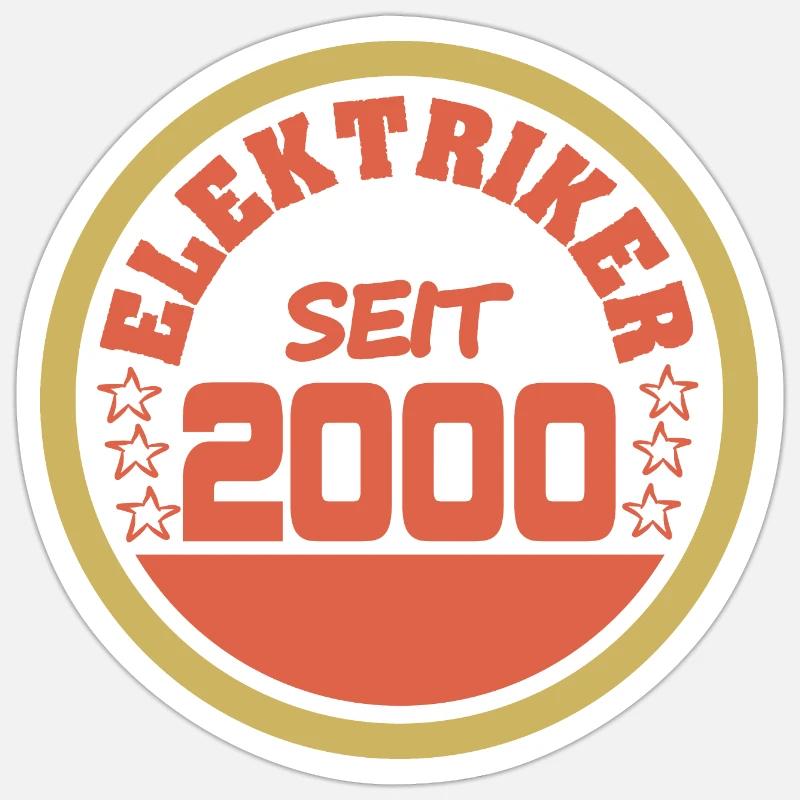 Witzig 2000 - Sticker Größe S (10 x 10 cm) - Mattweiß