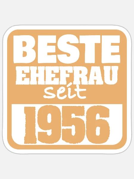 Verliebt 1956 - Sticker Größe S (10 x 10 cm) - Mattweiß