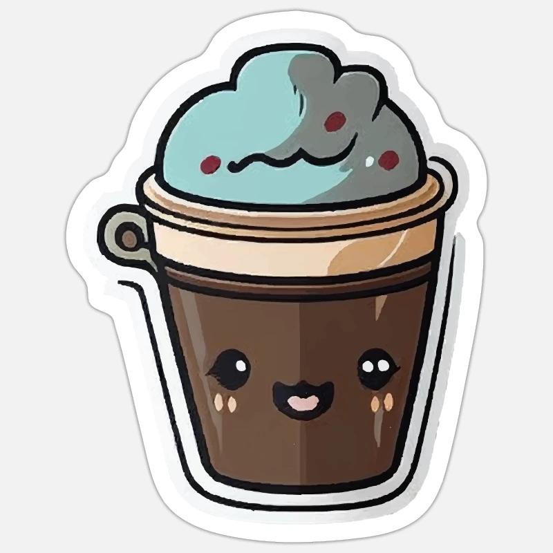Coffee - Sticker size S (10 x 10 cm) - white matte