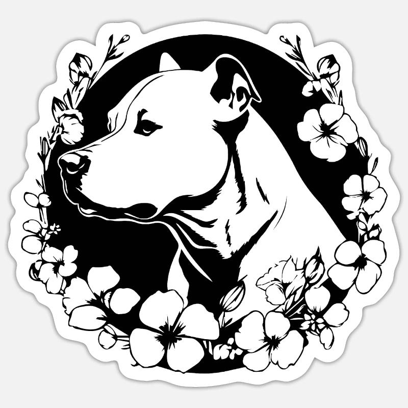 Pitbull - Sticker size S (10 x 10 cm) - white matte