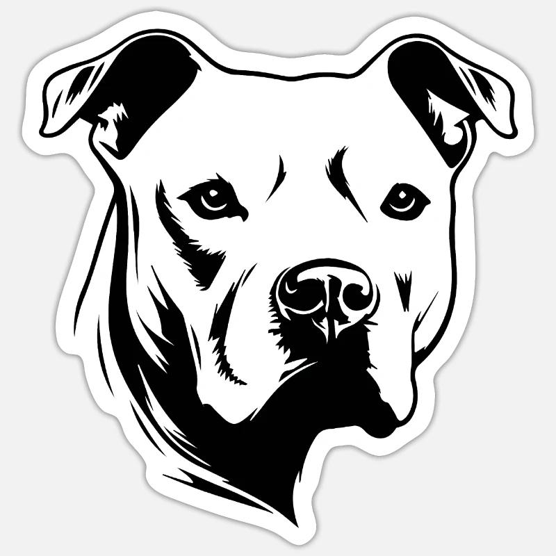 Pitbull - Sticker size S (10 x 10 cm) - white matte