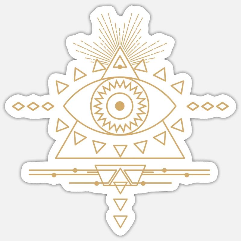 L’œil - Sticker taille S (10 x 10 cm) - blanc mat