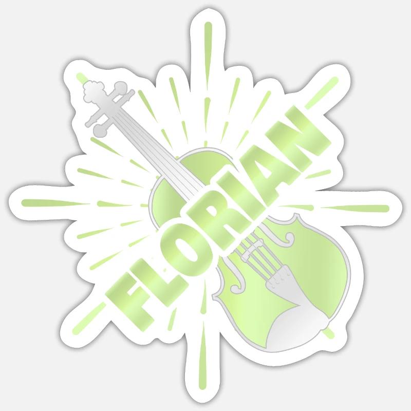 Orchester Florian - Sticker Größe S (10 x 10 cm) - Mattweiß