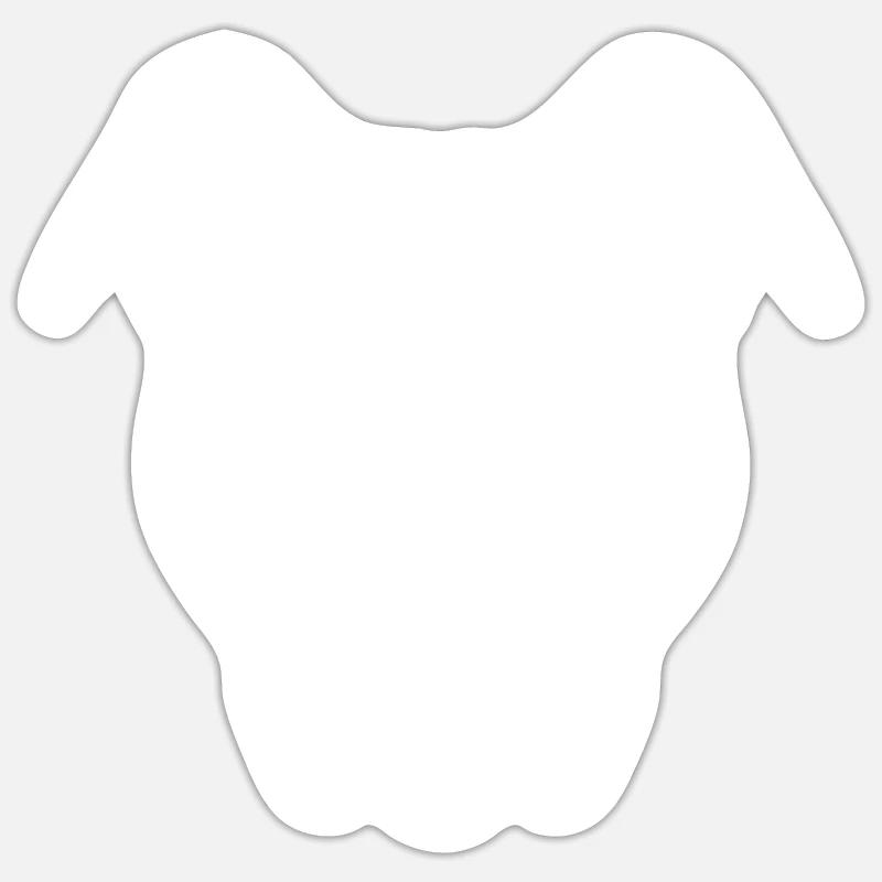 Pitbull - Sticker taille S (10 x 10 cm) - blanc mat