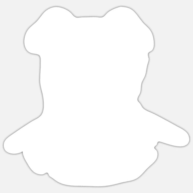 Pitbull - Sticker taille S (10 x 10 cm) - blanc mat