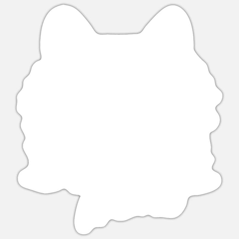 Pitbull - Sticker Größe S (10 x 10 cm) - Mattweiß